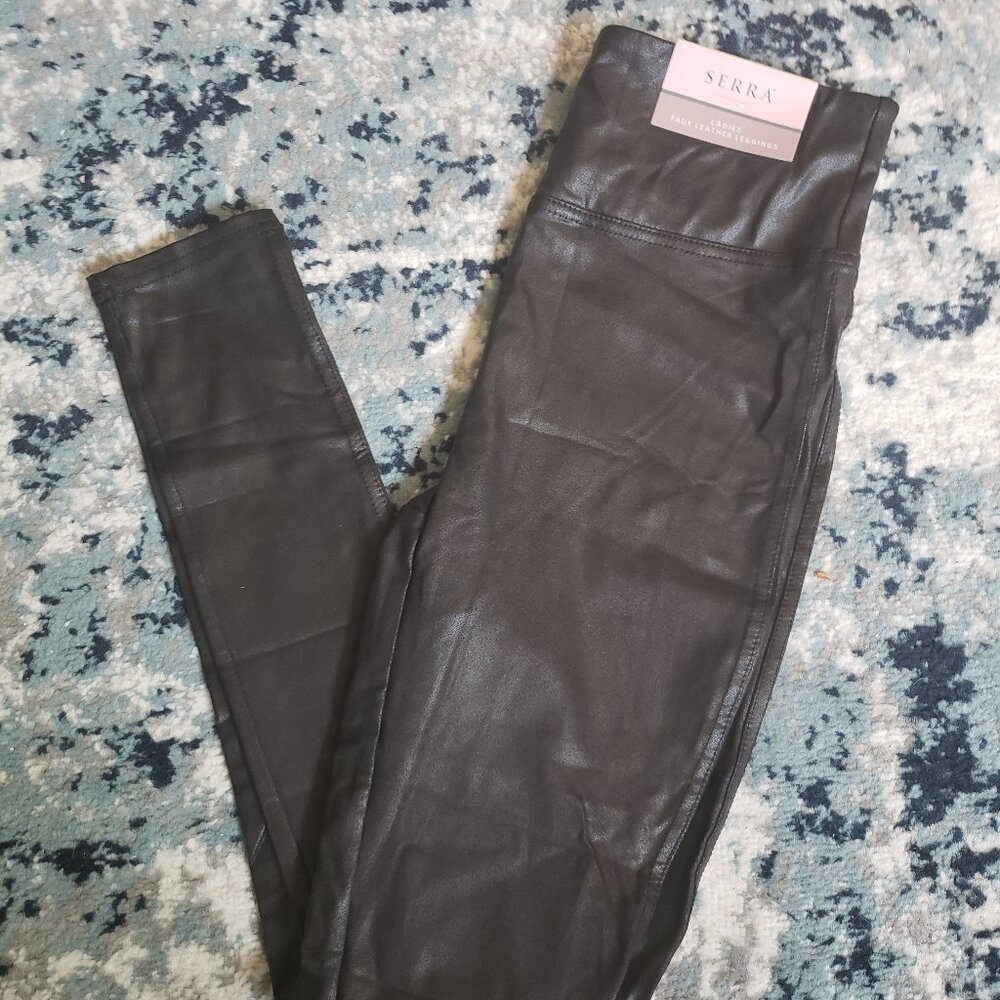 Faux leather leggings
